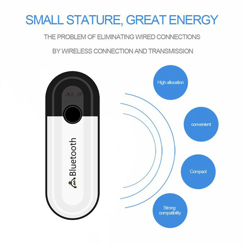2 in 1 Bluetooth 5.0 Receiver USB  Audio Wireless Adapter For Headphone S.l8