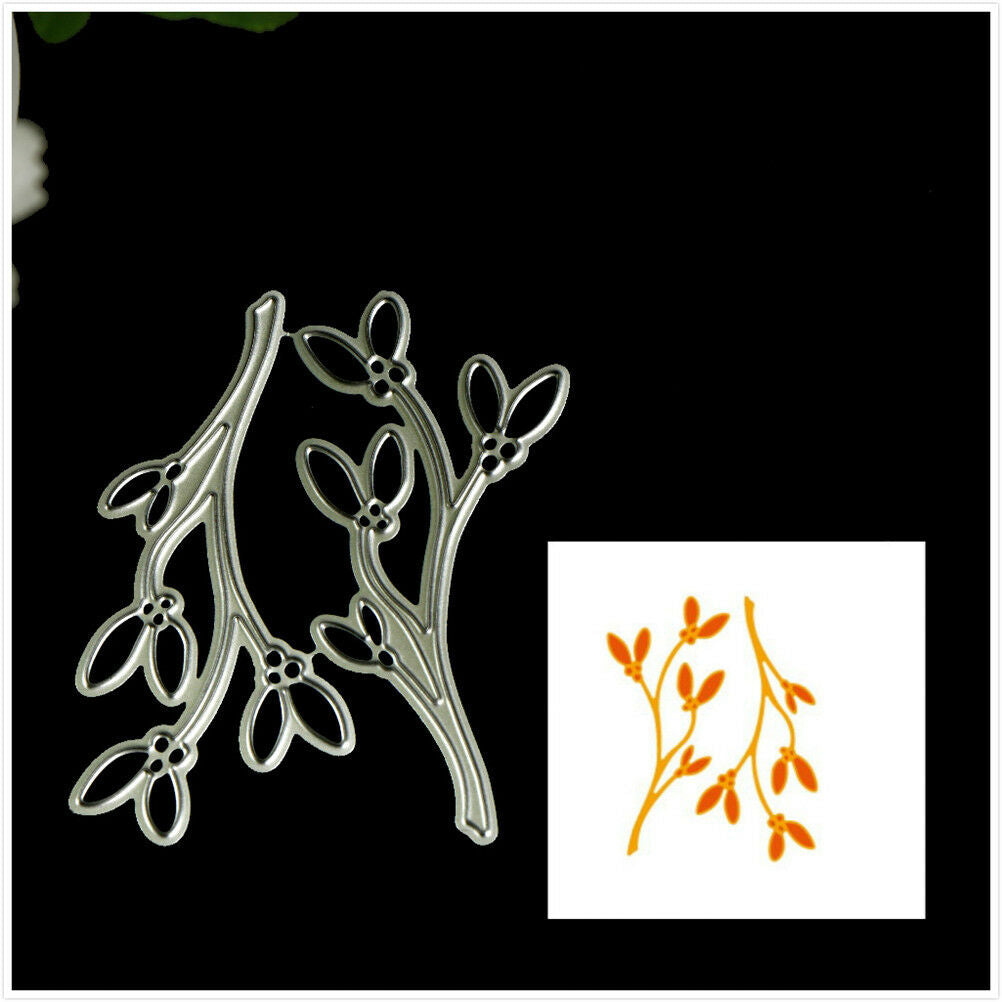 2Pcs Leaves Design Metal Cutting Dies For DIY Scrapbooking Album Paper Car.l8