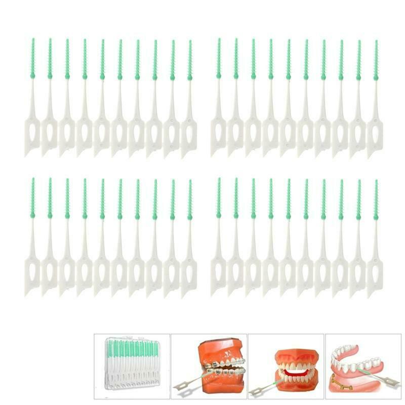 New 40Pcs Soft Clean Between Interdental Floss Brushes Dental Oral Care Tool