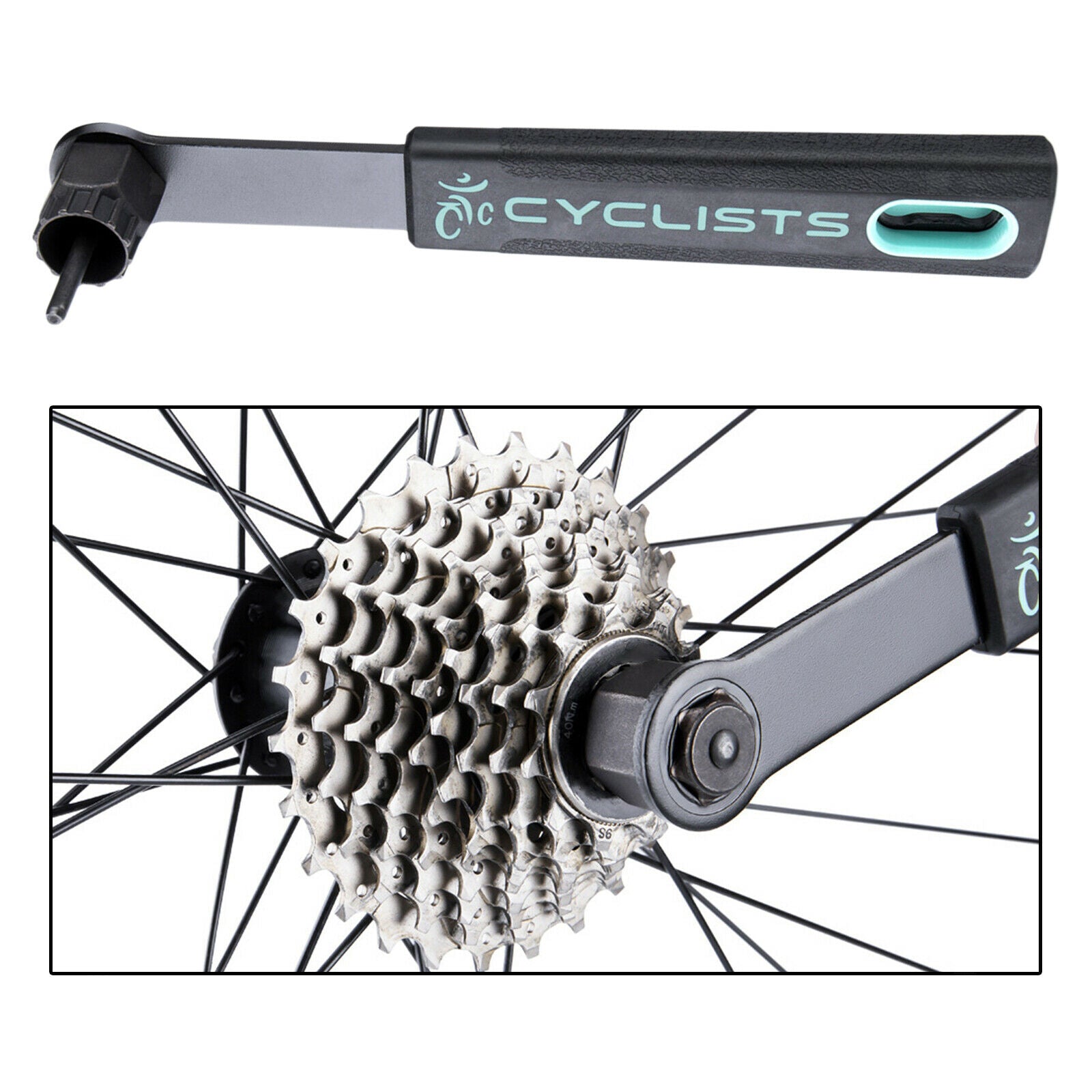 Bicycle Cassette Removal Tool Remover Bike Repair Tool with Center Guide Pin