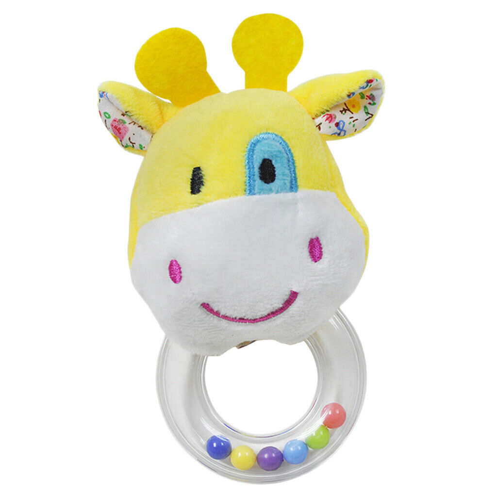Plush Baby Rattle Bell Montessori Development Sensory Toys Handbell Cow
