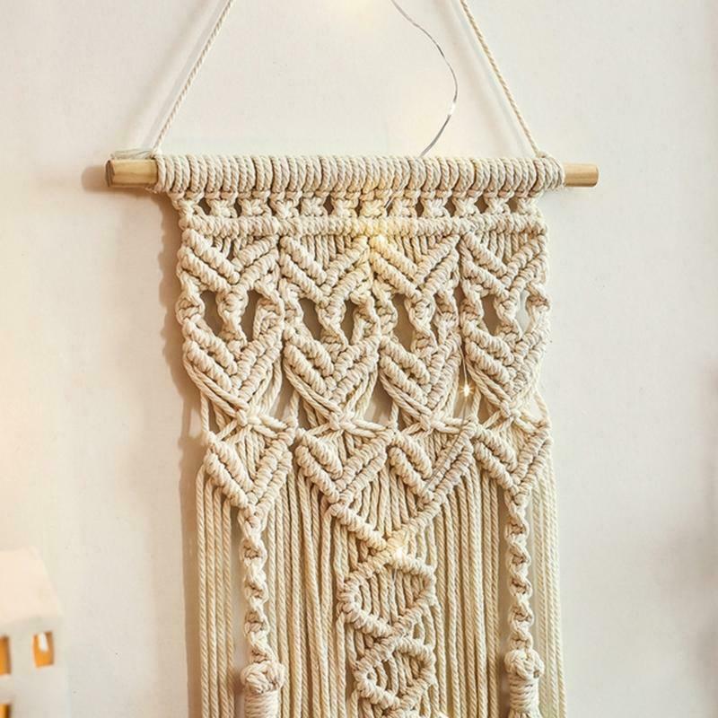 Boho Handwoven Tassel Macrame Wall Hanging Tapestry Ethnic Braided Home Decor
