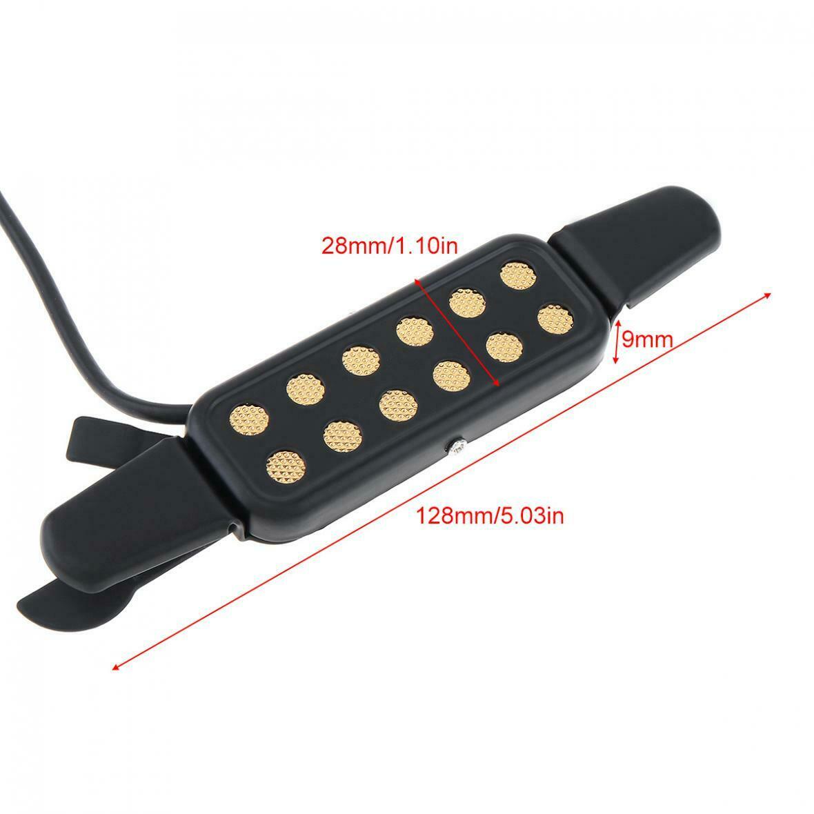 Universal Black Guitar Sound Pickup w/ 2.9m Cable for Acoustic Classical Guitar