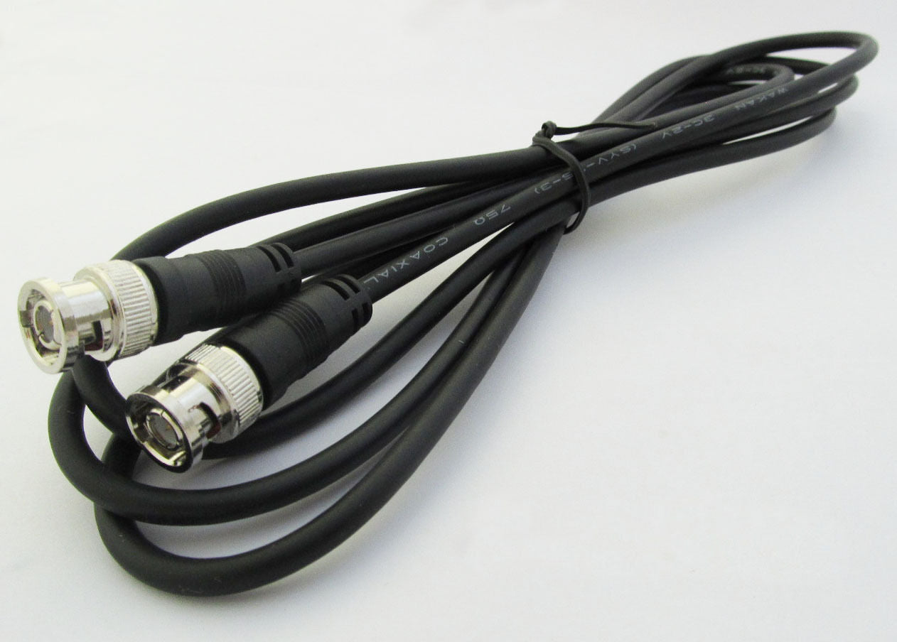 1pc Coaxial Cable BNC Male to Male CCTV lead Adapter 2M
