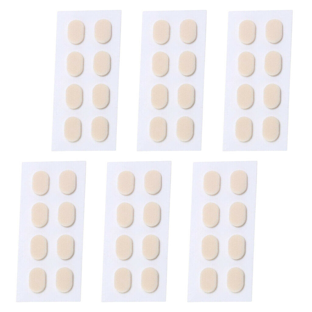 24 Pair Anti-slip Soft Nose Pads Stick On for Eyeglasses Glasses Skin 1.0mm