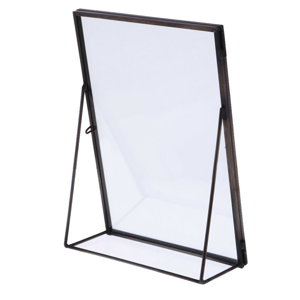2x Black Plated Bronze Frame And Glass Facade Picture Frame Decorative Frame