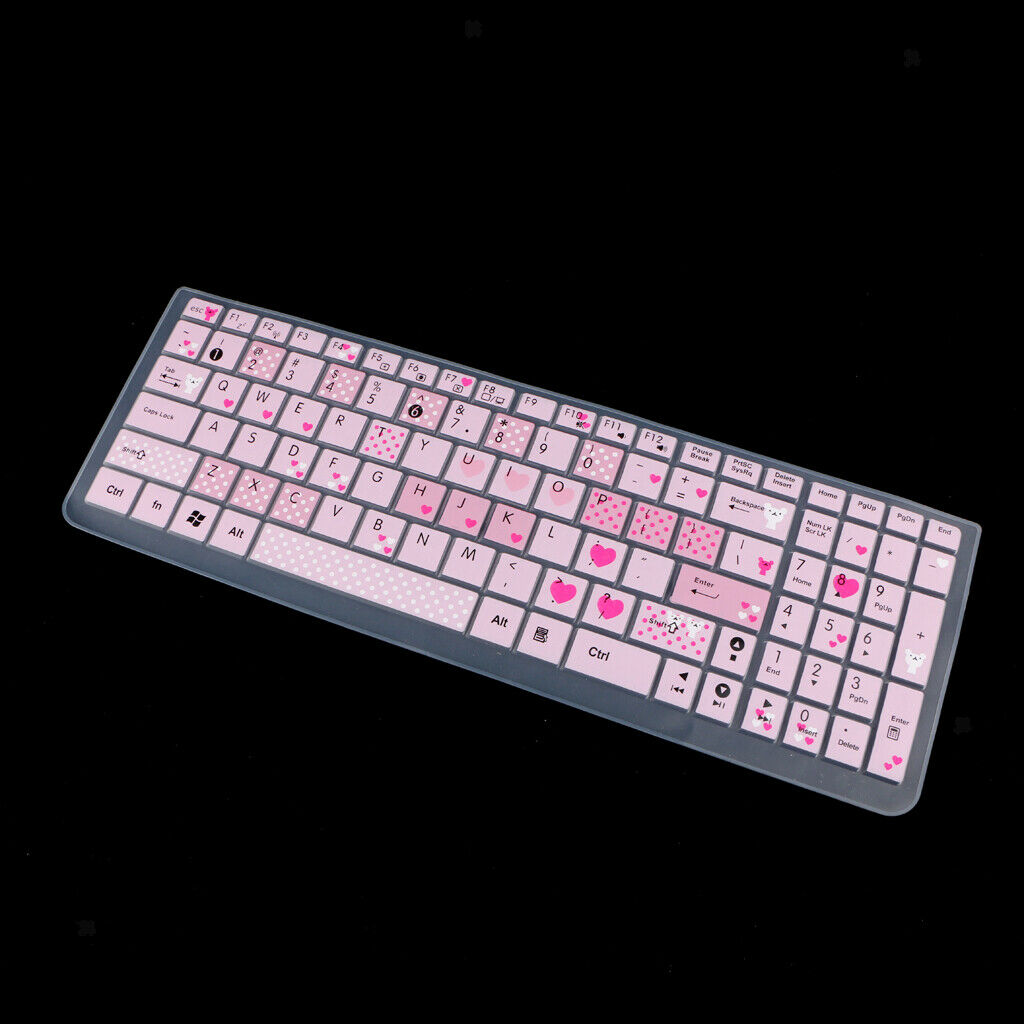 2pcs Collapsible Keyboard Film Keypad Skin Dust Dirt Remove Pink & Black