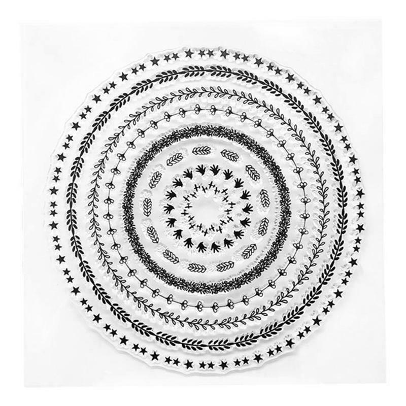 Flower Circle Silicone Clear Seal Stamp DIY Scrapbooking Embossing Photo Album
