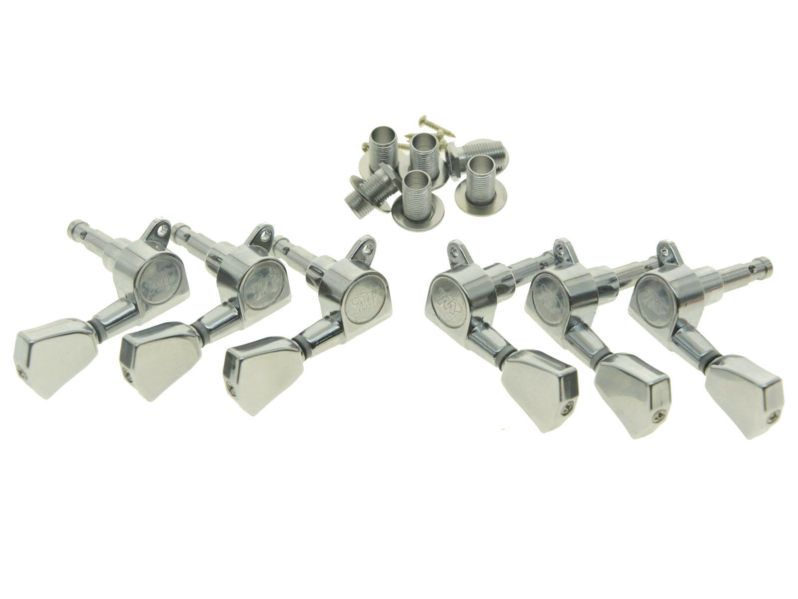 Wilkinson 3x3 E-Z Post Guitar Tuners for Les Paul or Acoustic Guitars Chrome