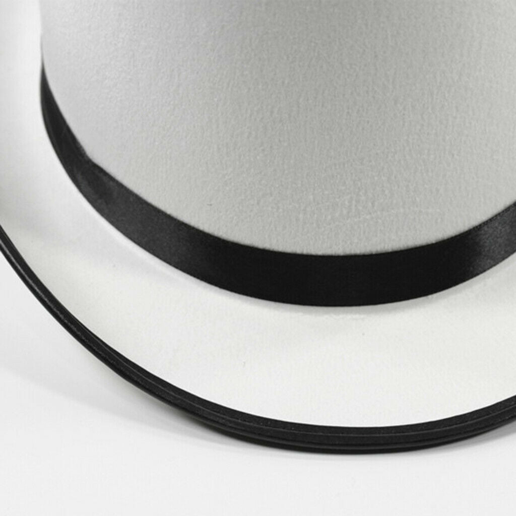 Deluxe White Formal Costume Top Hat Party Jazz Fedora Magician Caps Trilby