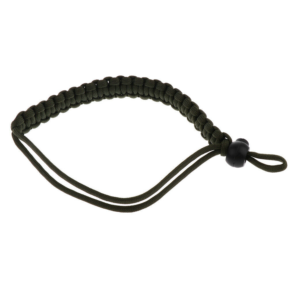 Braided Paracord Adjustable Camera Wrist Strap/ Bracelet Army Green