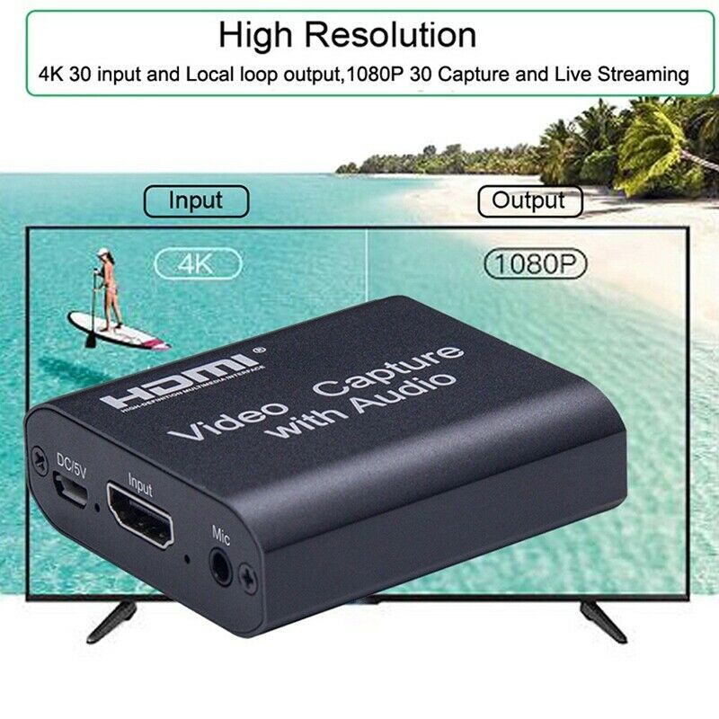 4X(1080P 4K MI Video Capture Device MI to USB 3.0 Video Capture Card with 3W1R6)