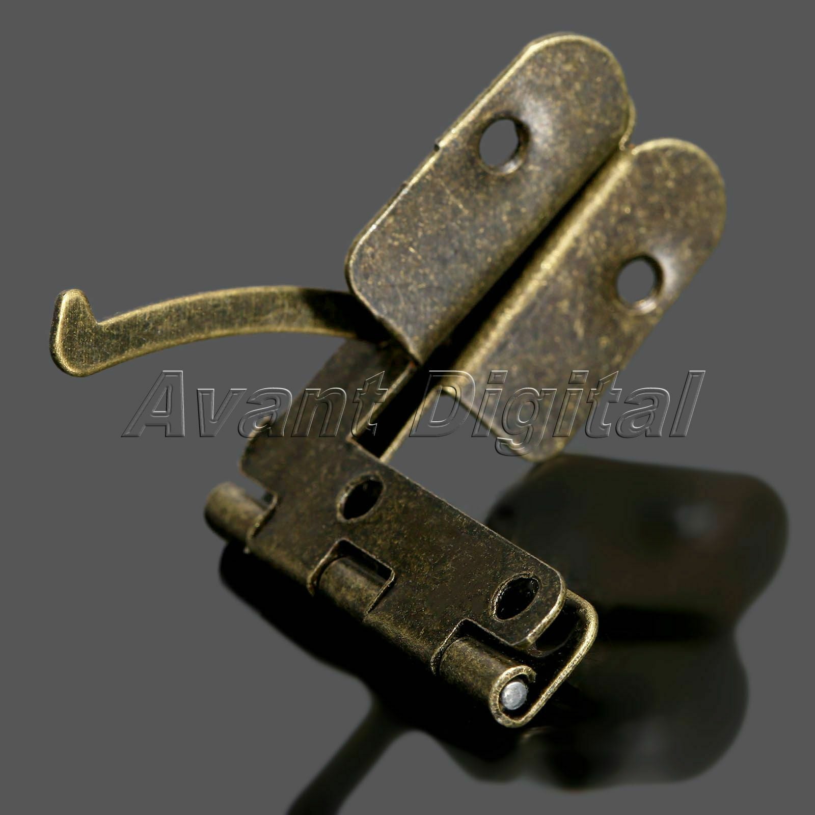 12Pcs Mini Hinges Chests Jewelry Wine Gift Box Lid L 90° Support Spring Hardware