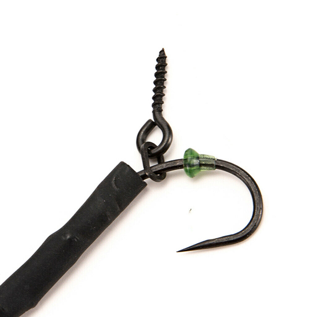 4pcs Fishing Ronnie Rigs Carp Fishing Spinner Rigs Assist Hooks 08 barbless