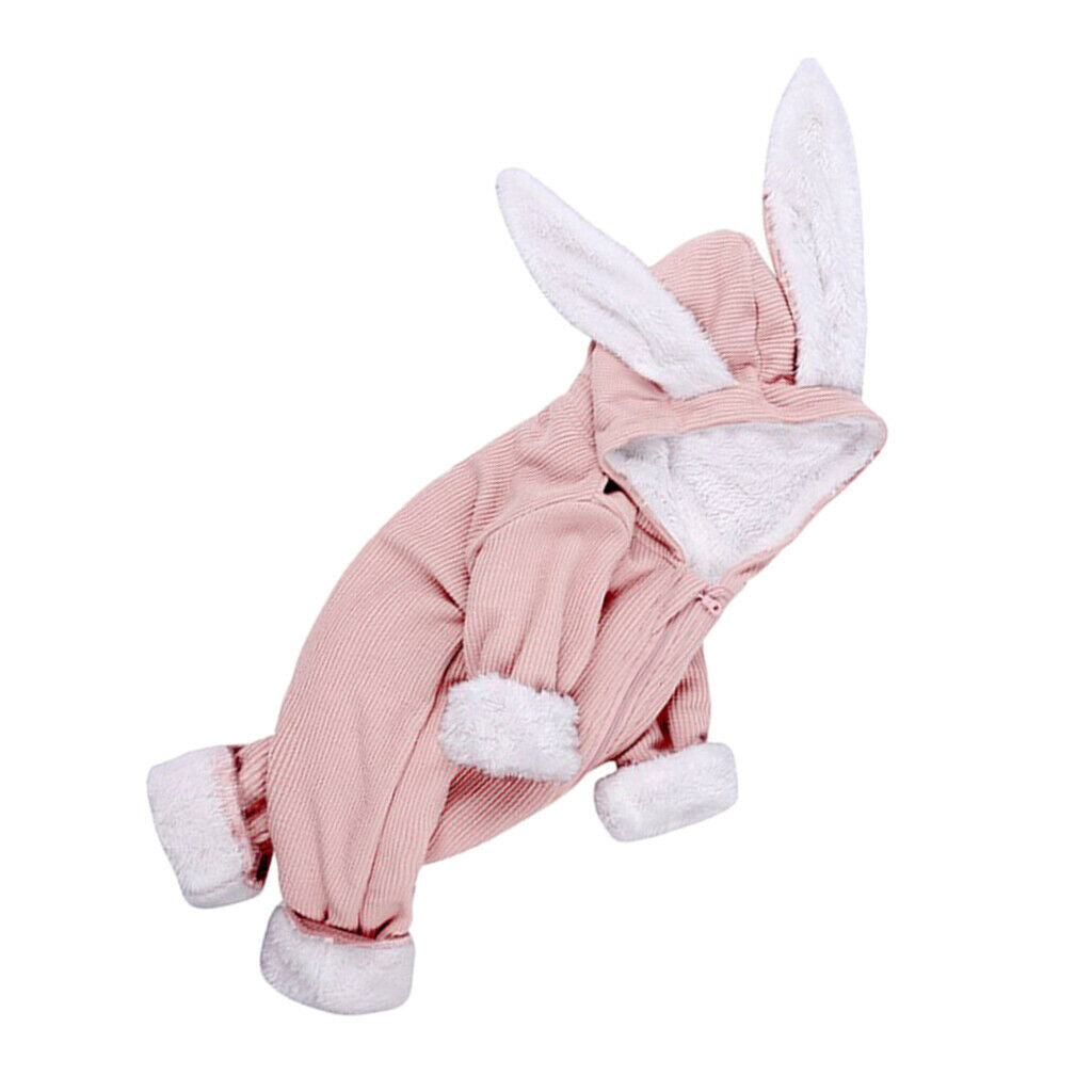 Rabbit Ears Newborn Cotton Romper Jumpsuit Baby Girls Boys Pink(0-3 Months)