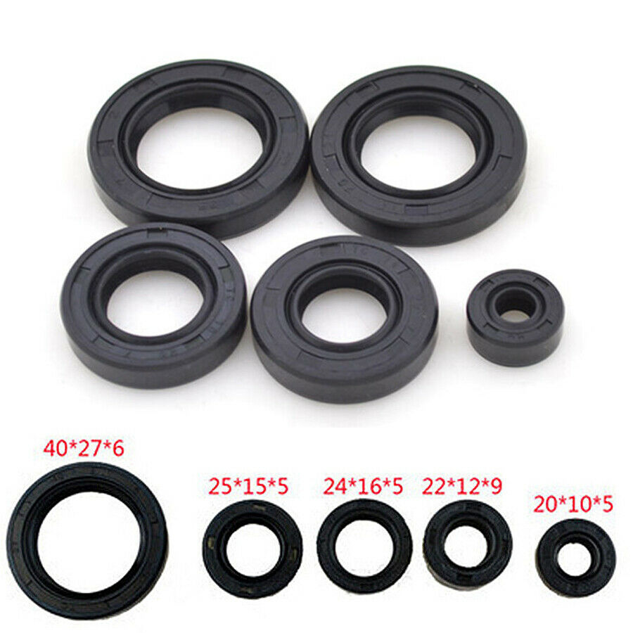 5x Motorcycle Engine Rubber Oil Seal Gear Shaft Seal Set For Suzuki GN125 GS125