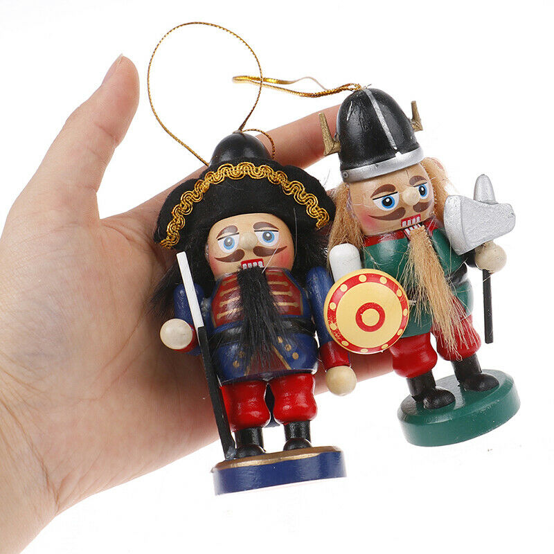 1Pc 10CM Nutcracker Puppet Soldier Christmas Decoration Pendant Home OrnamenBDA