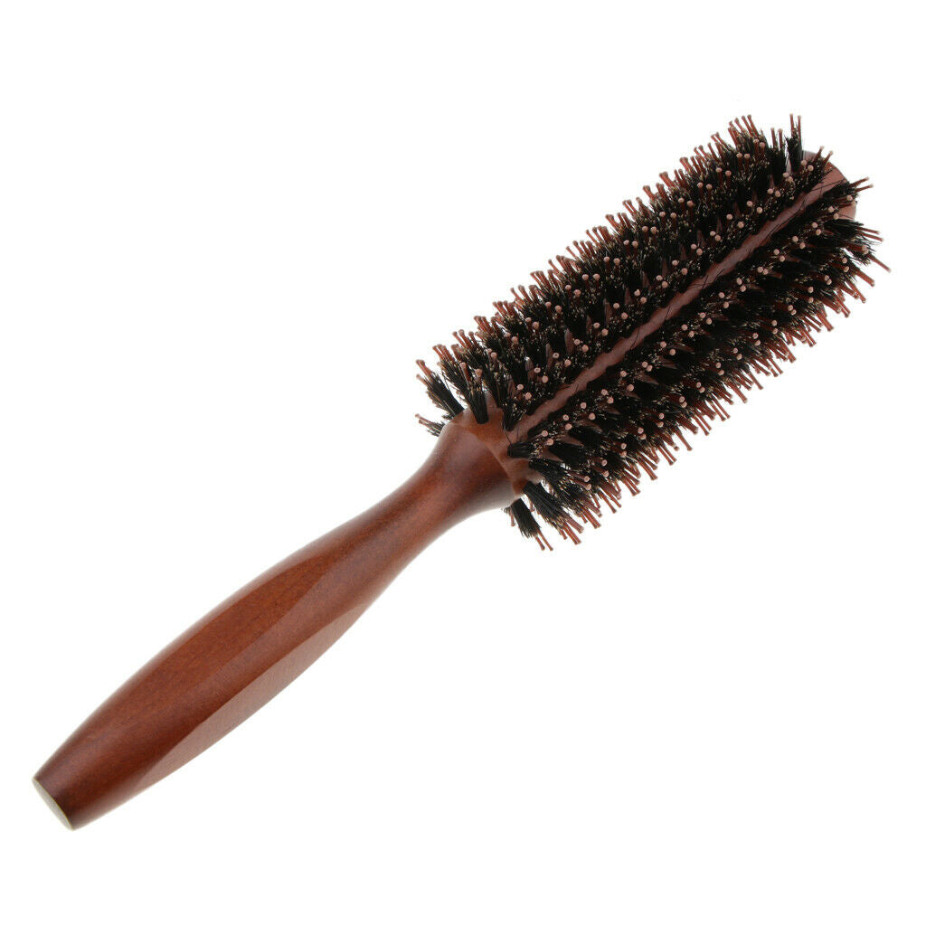 2pcs Light Round Hair Brush Boar Bristle Nylon Anti Hair Loss Salon Home Styling