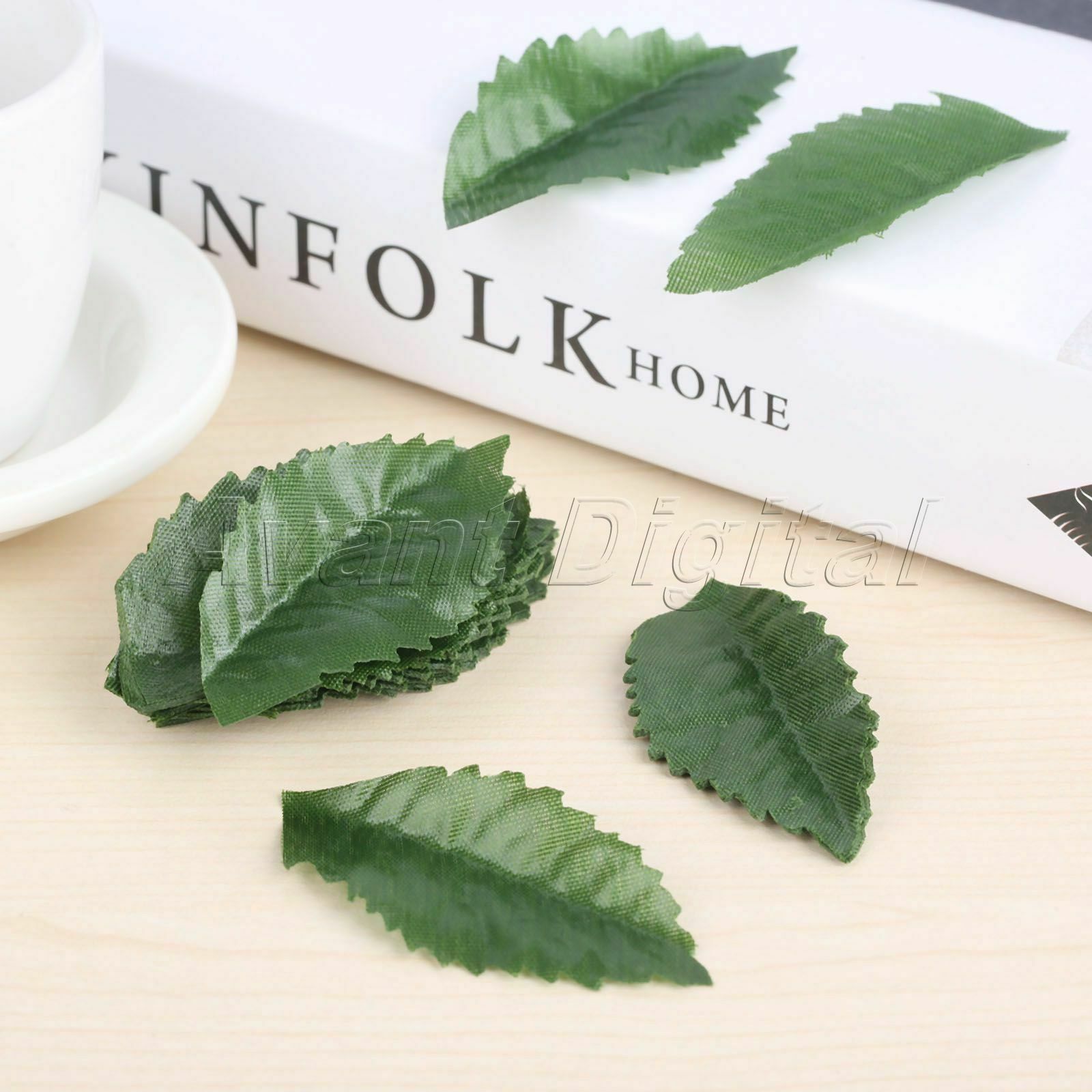 3*6cm Decoration Artificial Rose Flower Leaves Garland Silk Leaf Crafts 100Pcs