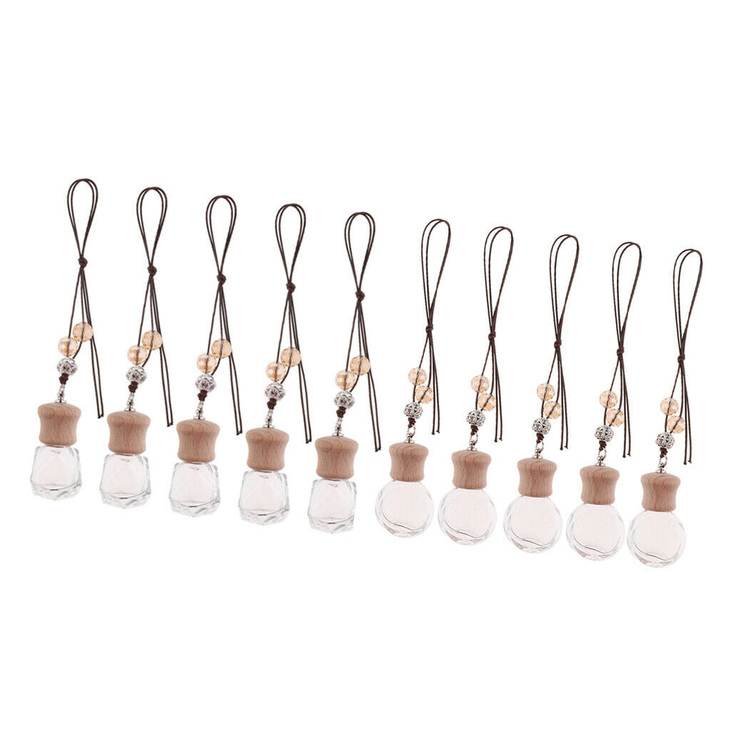 10Pack Empty Decorative Charm Car Hanging Perfume Bottle Aromatherapy Bottle