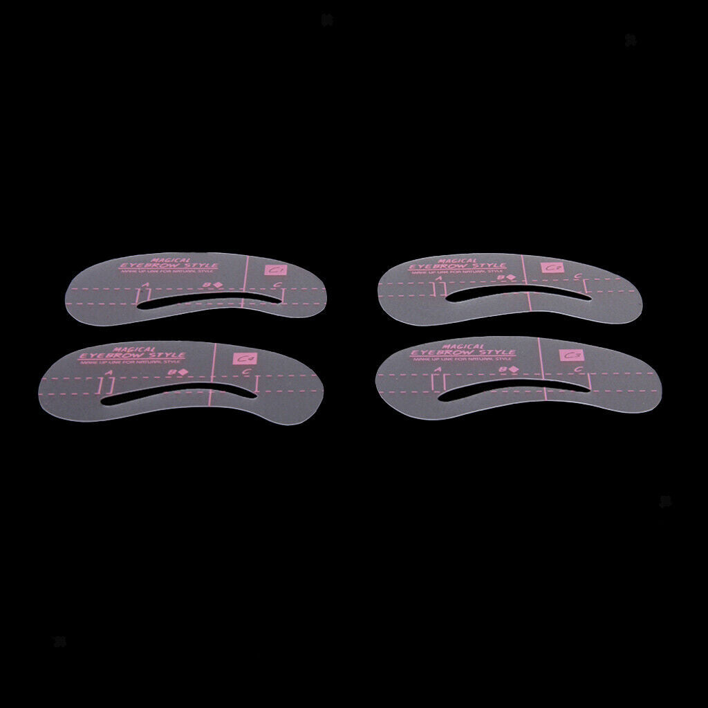 4PCS Stencil Eyebrow Template Modeling Shaping Face Makeup with 4style