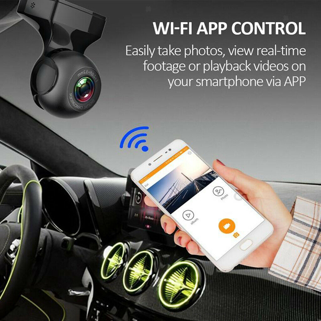 1080P HD Car DVR Dash Cam Driving Recorder G-Sensor Loop Recording WIFI