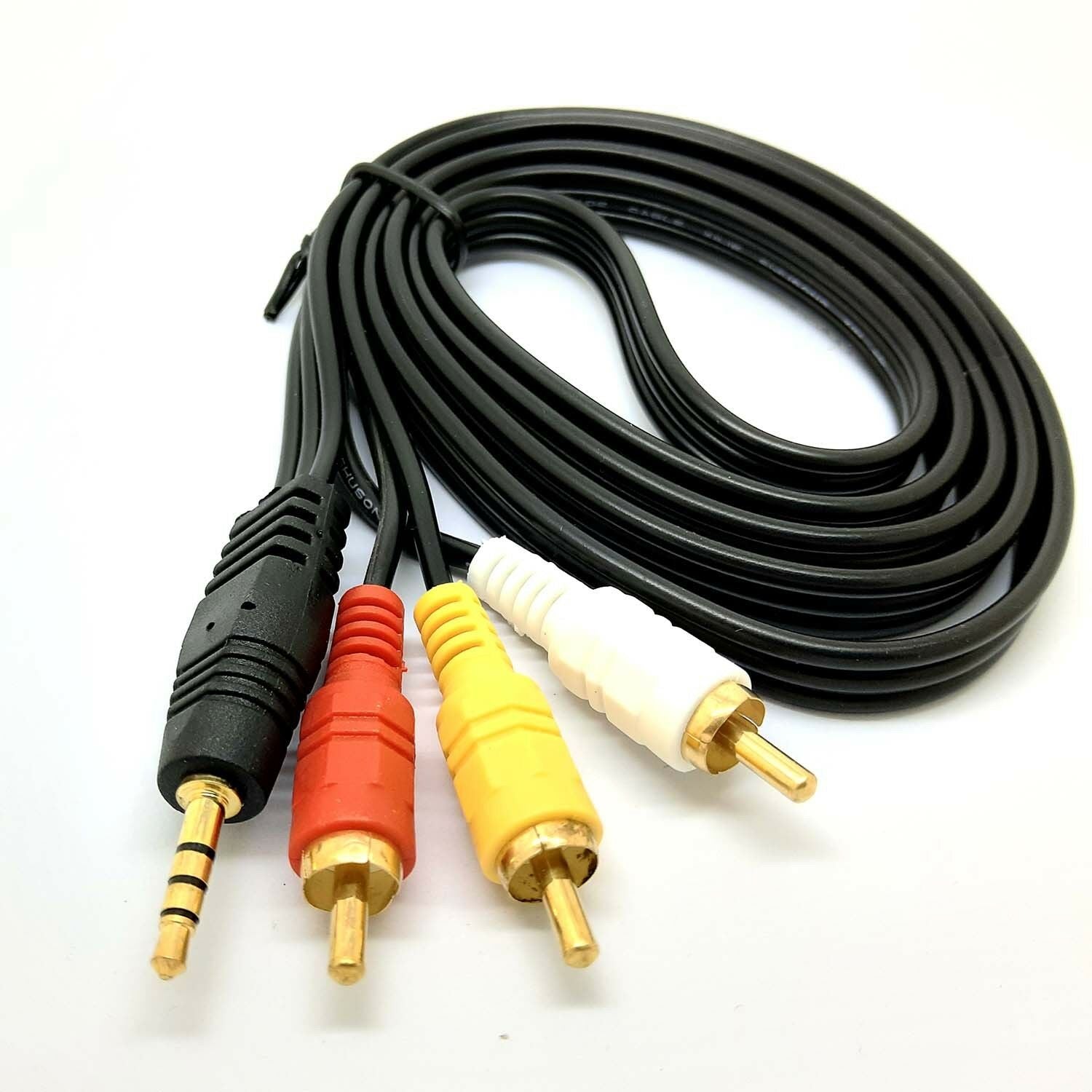 3.5mm to RCA AV A/V TV Video Cable Cord For Mach Speed Trio MP3 MP4 Media Player