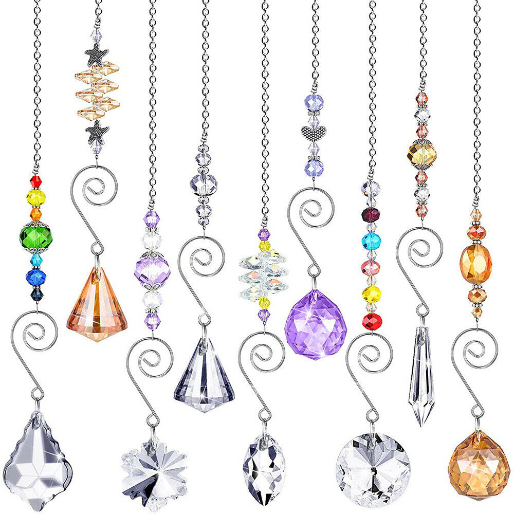 Crystal Sun Catcher Prism Window Hanging Rainbow Maker Pendant Home Decor Gift