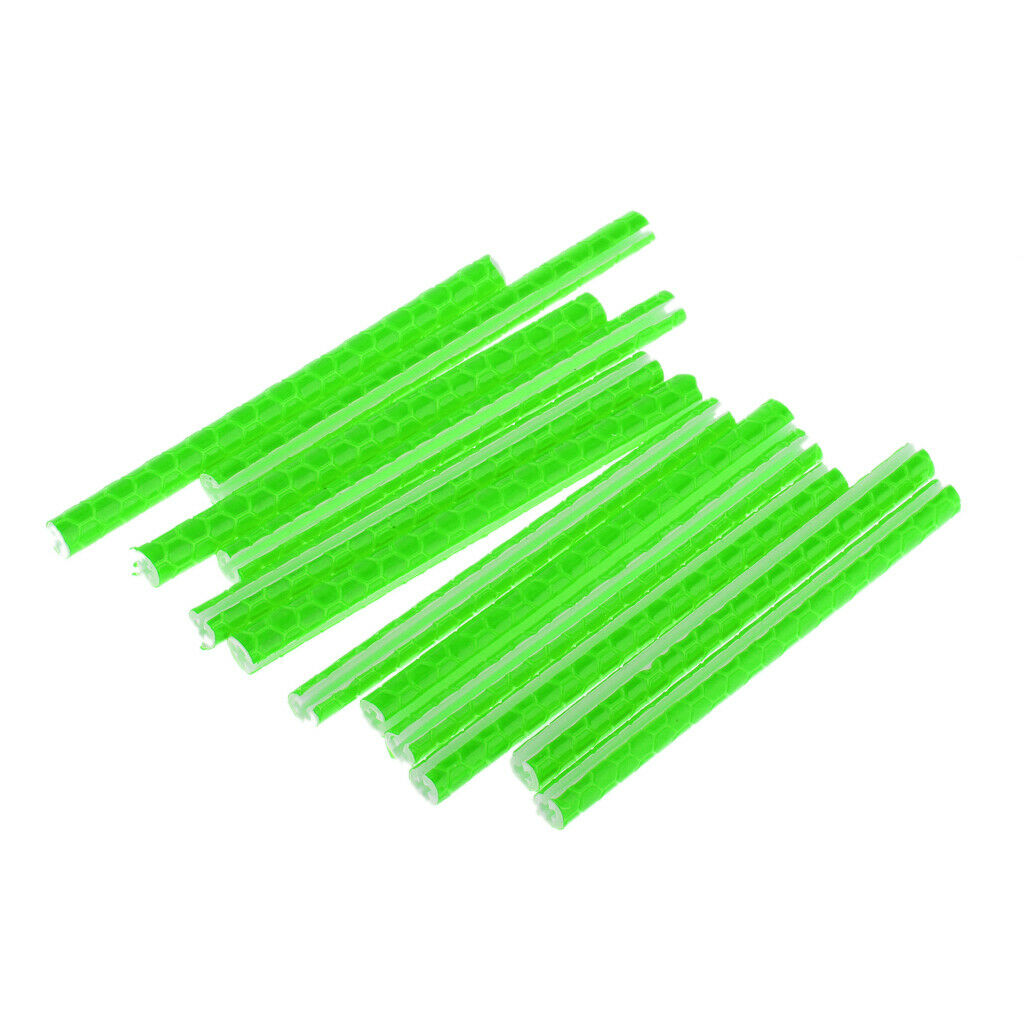 24 Pcs  Spoke Warning Reflective Tube Clip Bike Reflector Wheel Lamp
