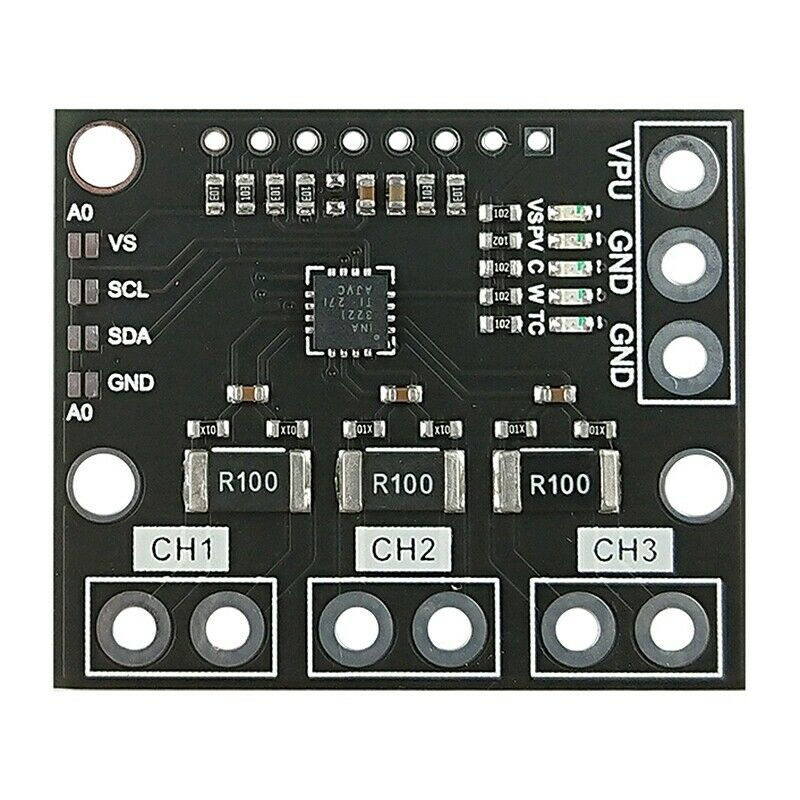 I2C SMBUS INA3221 Triple-Channel Shunt Current Power Supply Voltage Monitor SeH3