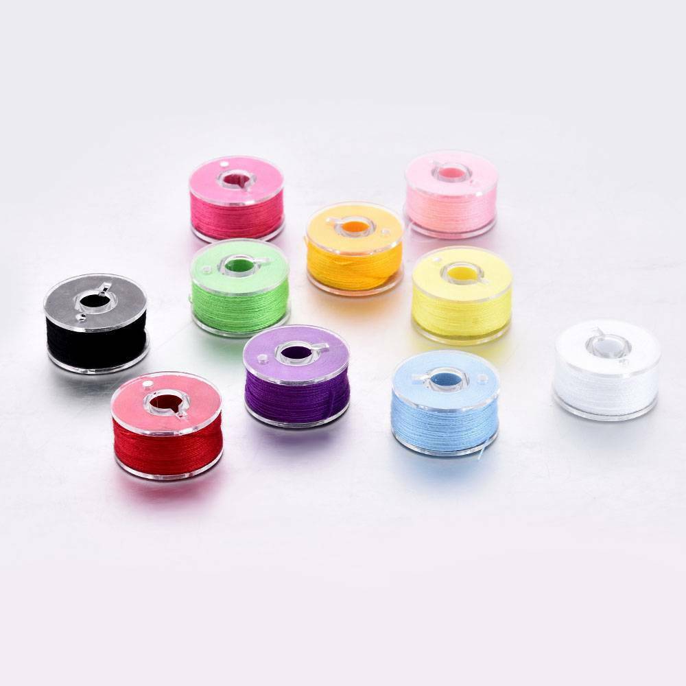 Lots 25pcs DIY Sewing Thread Set with Plastic Bobbins Sewing Machine Spools Case