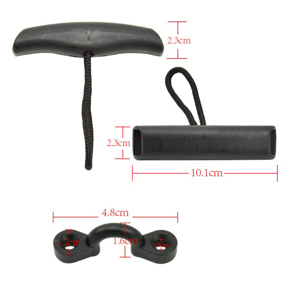 1 Pair Kayak Toggle Handles Durable Nylon Canoe Boat Pull T Handle Replacement