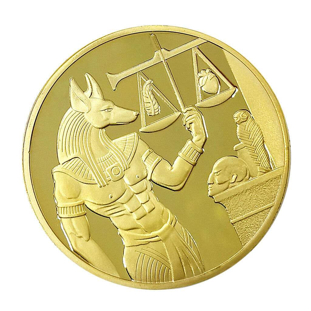 Egyptian Soul Keeper Anubis Commemorative Coins Art Coin Collectible Decor