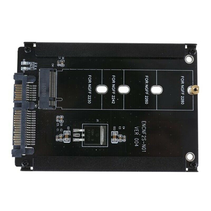 2Pcs Metal Case B+M Key M.2 NGFF SSD to 2.5 SATA 6Gb/S Adapter Card with EncloX5
