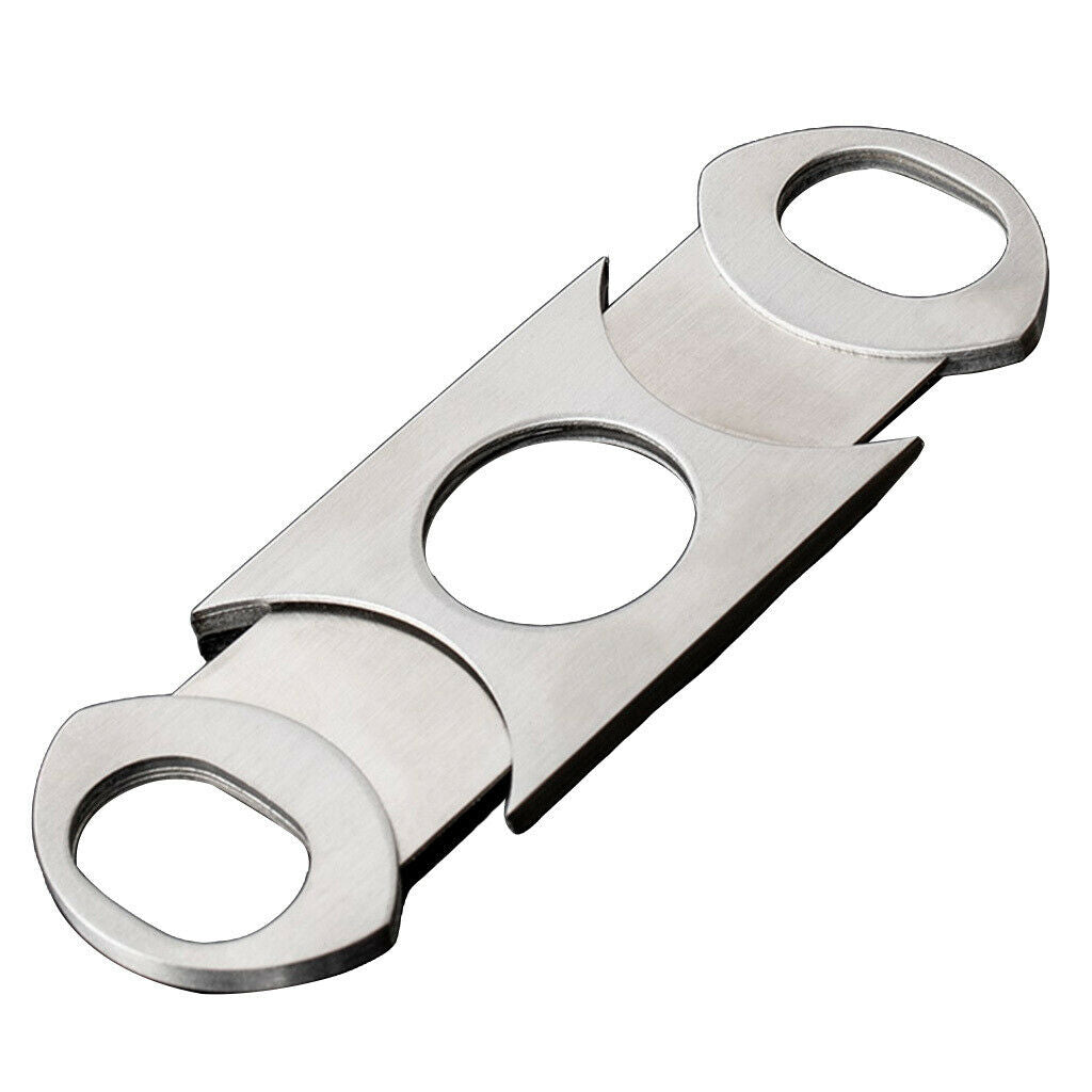 1pack 64 Ring Gauge Cigar Cutter Double Guillotine Stainless Steel Chrome