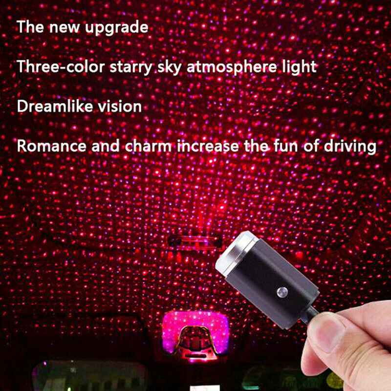 Usb Car Roof Star Projector Led Night Light 3 Colors 7 Lighting Effects Lamp Ad