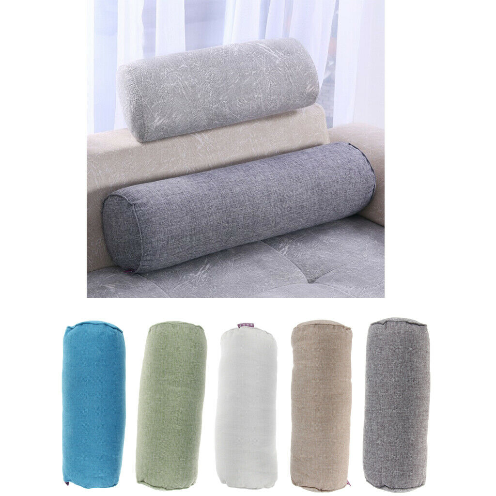 Lots 2 Soft Neck Roll Pillow Cervical Bolster Round Back Shoulder Support