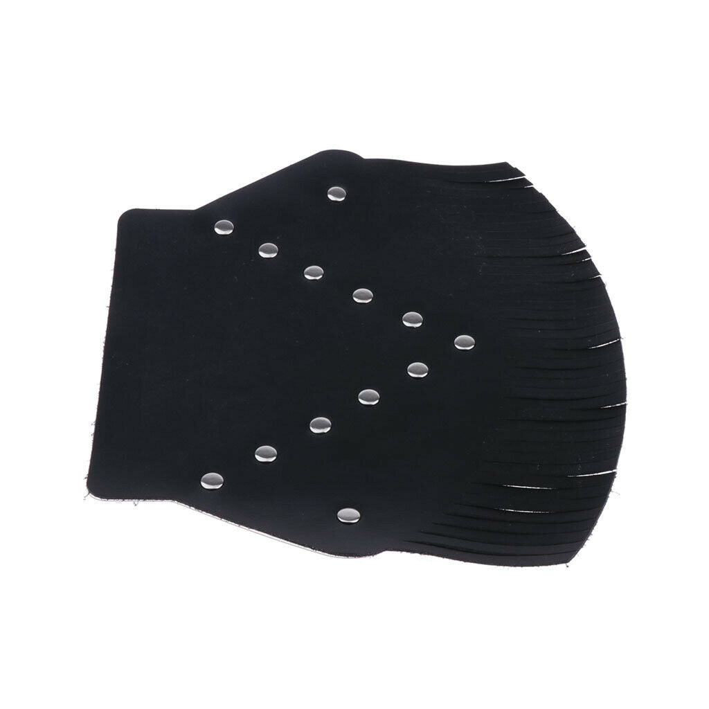 Motorcycle Rear Mud Flap Mudguard Fits Black Universal Double PU Leather