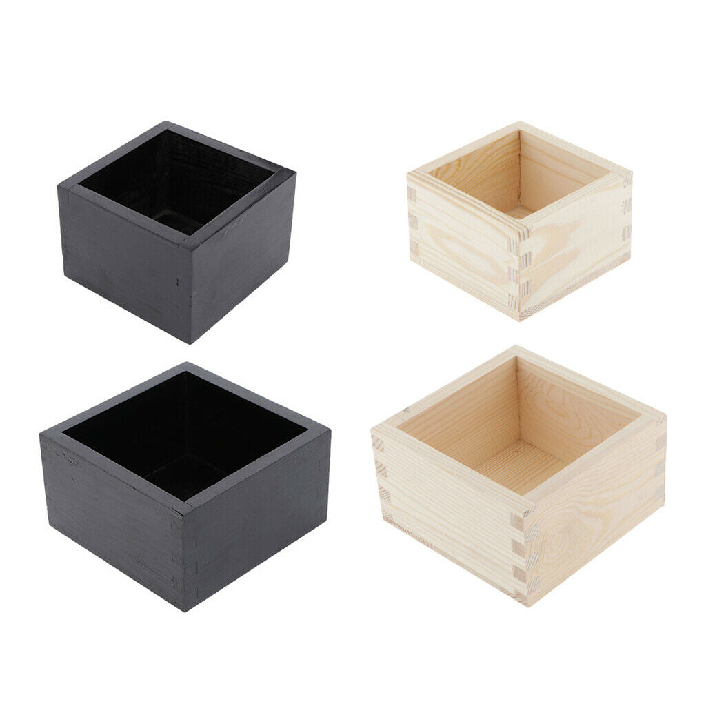 Natural Wood Square Storage Case Necklace Organizer Jewelry Holder Accessory