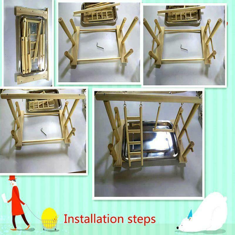 Parrot Standing Training Frame Bird Playground with Food Tray Pet Supplies