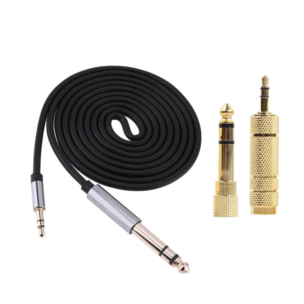 3.5mm Male To 6.35mm Male Stereo Audio Cable for  ,Amplifiers+2