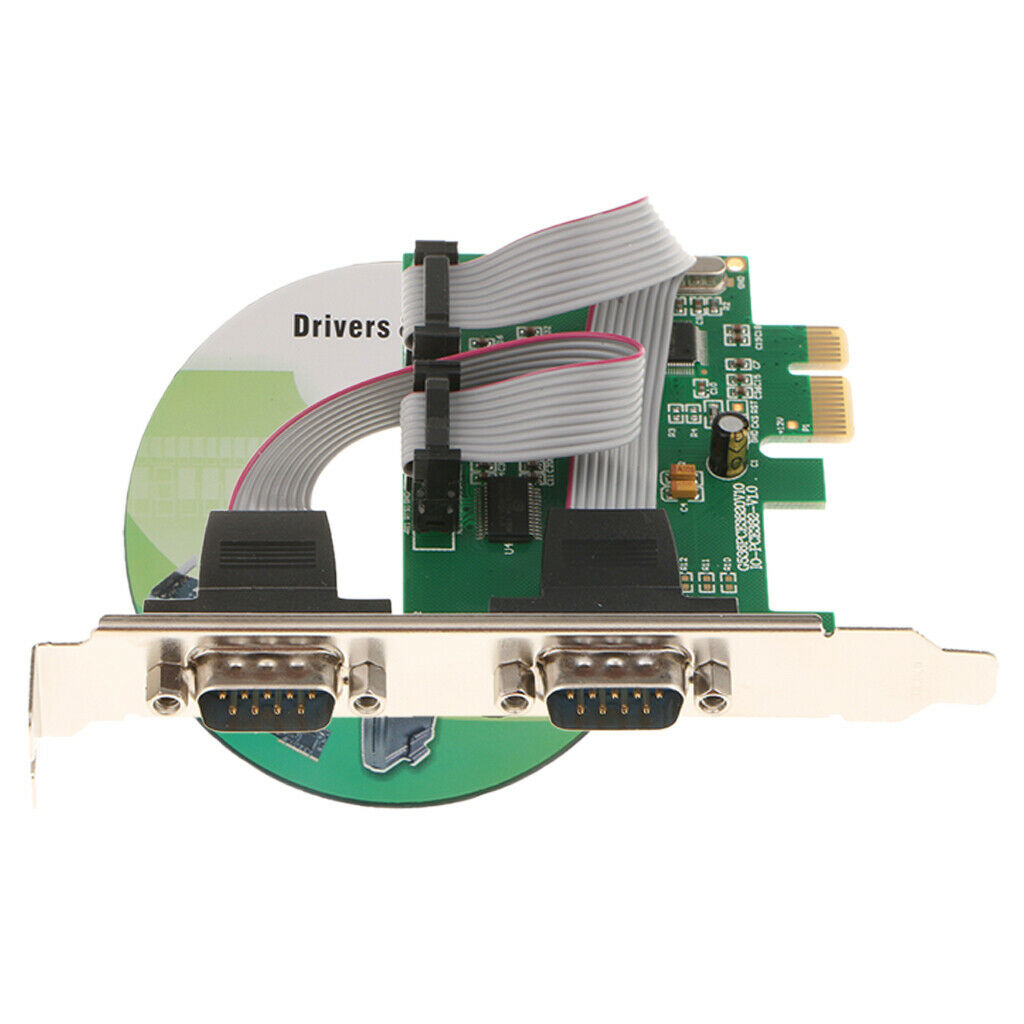 2Port Pci-E Express To Rs232 Serial Expansion Card DB9 COM RS232 Converter