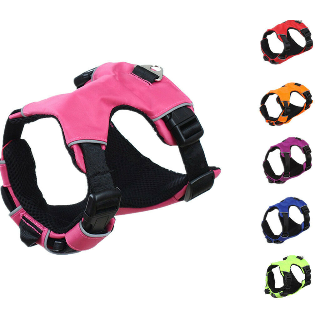 Dog Harness Soft Pad Vest Chest Strap Pet Training Walking Collar S Orange