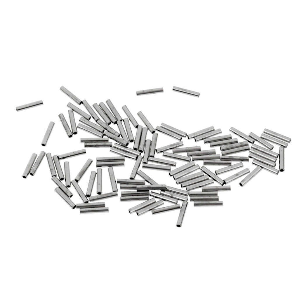 100Pcs Crimping Loop Sleeve Various Sizes from 1.0mm - 2.0mm 1.4x8mm