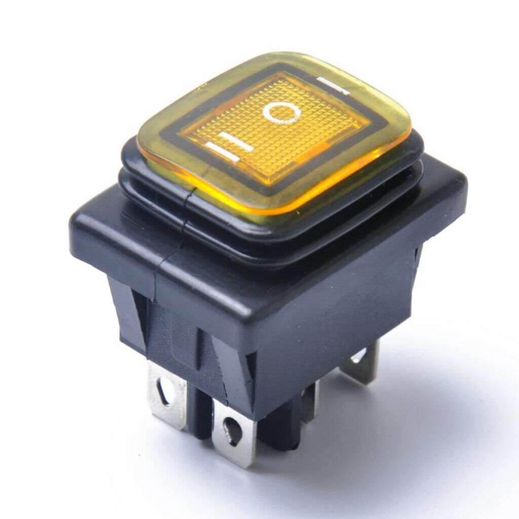 4pcs 6 Pin Rocker Push Button Switch for Lights Automotive Boat RV