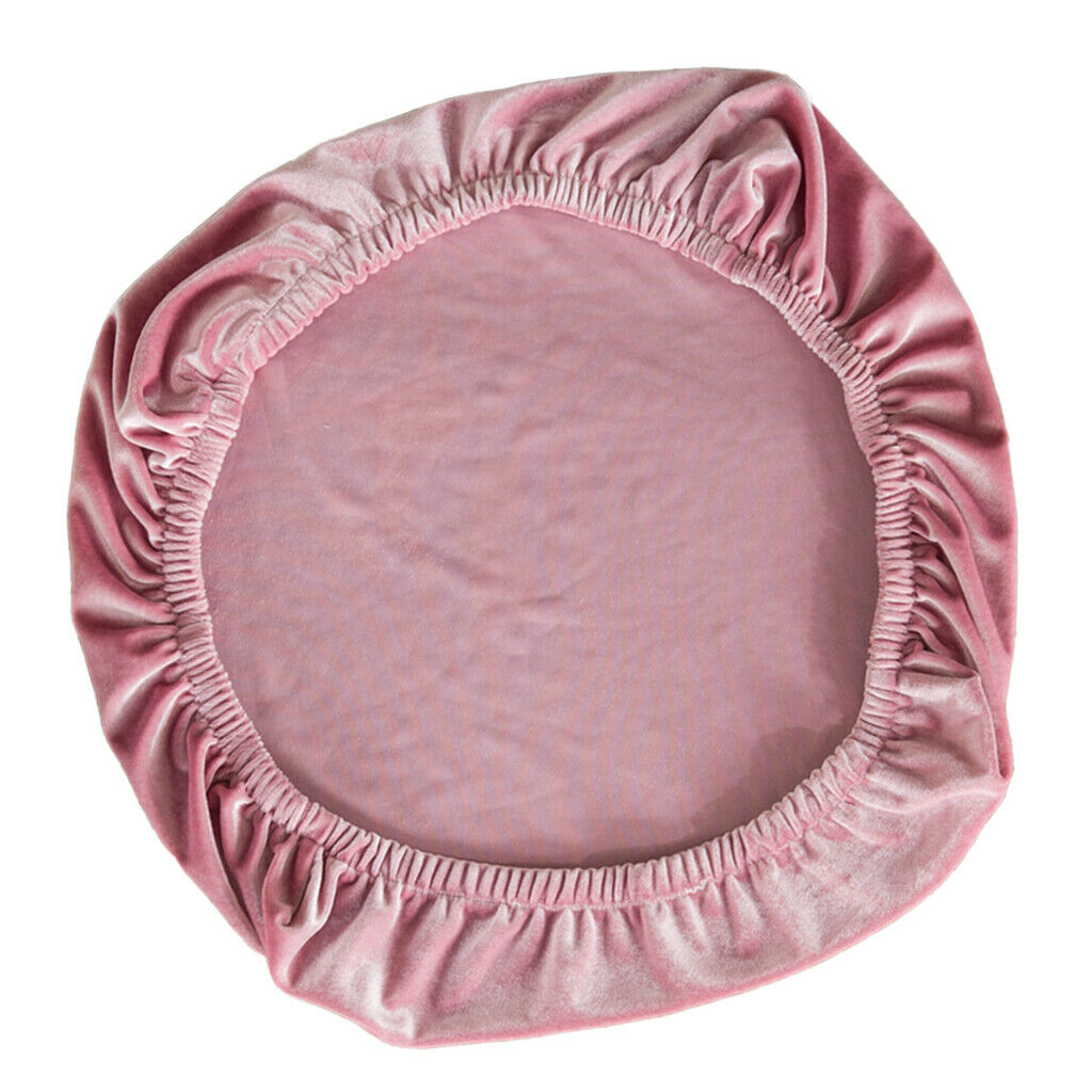 2Pieces Stretch Velvet Chair Covers Universal Soft Cushion Home Decor Pink