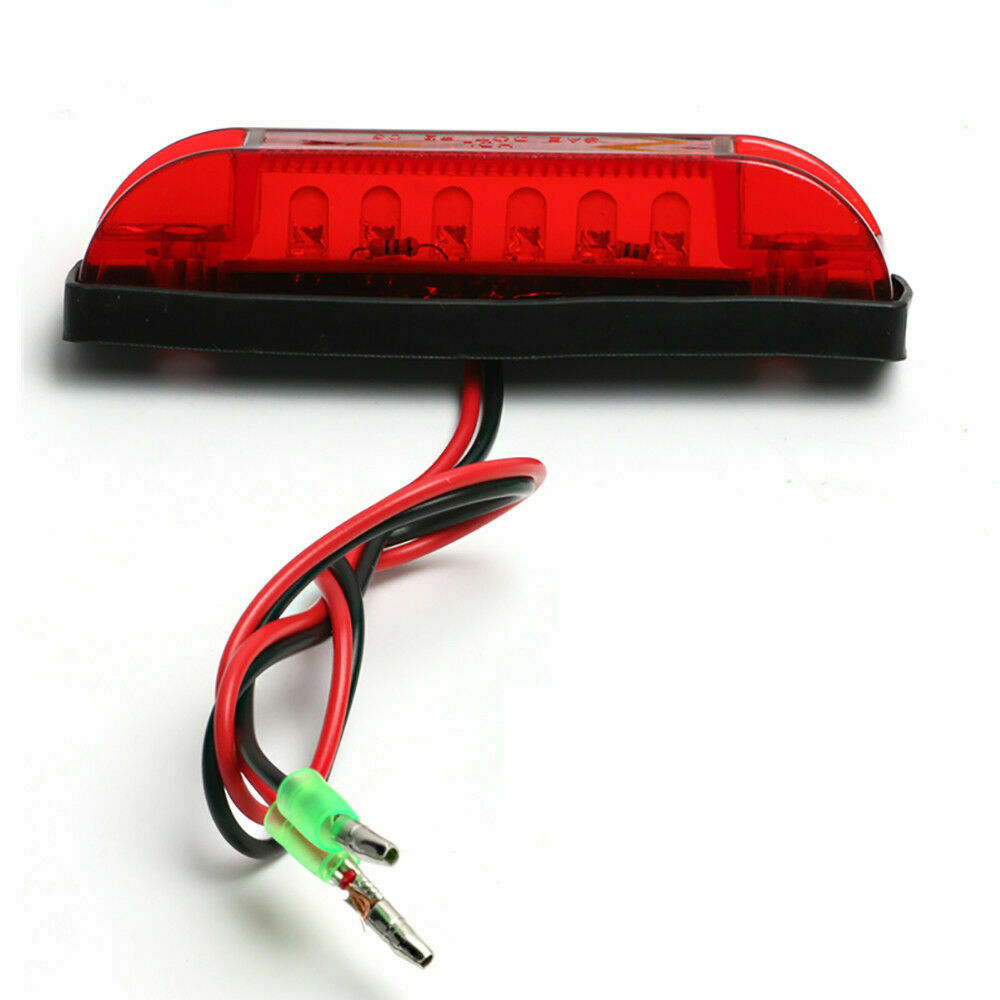 2pcs 4" Boat Navigation 6 LED Lighting RED Waterproof Marine Utility Strip Bar