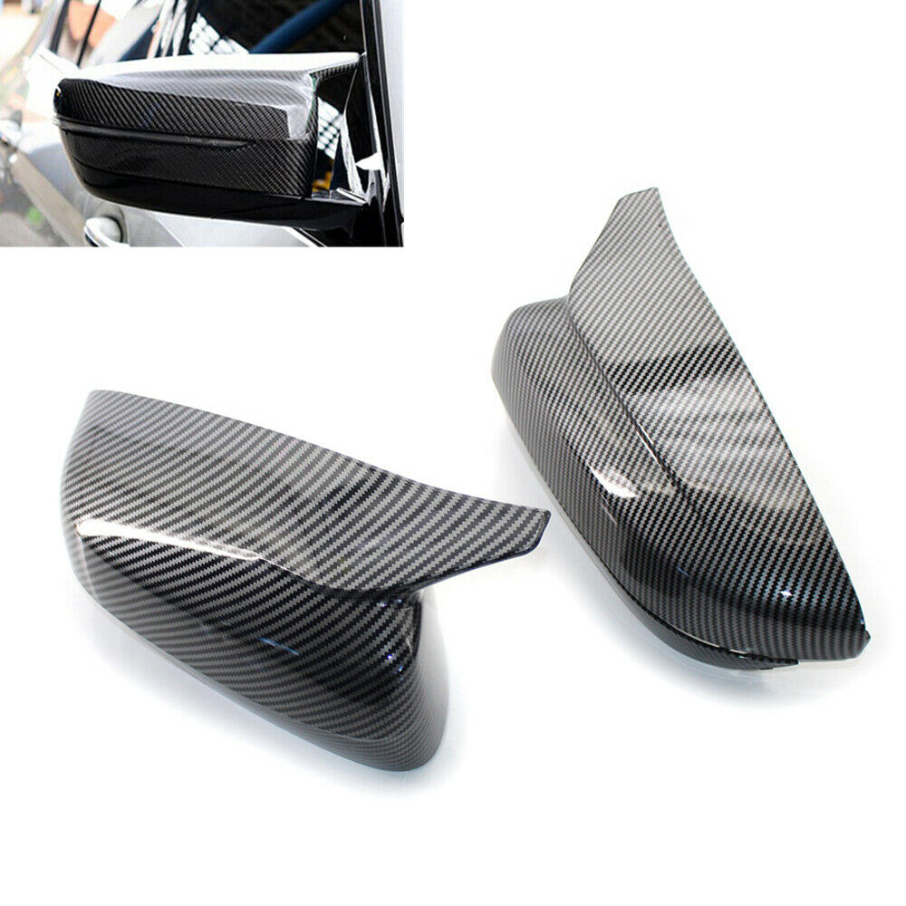 2Pcs Car Side Mirror Covers Carbon Fiber Style For BMW G20 G28 G30 G38 G11 G12
