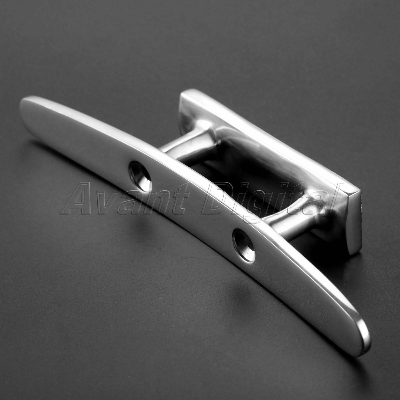 1x Boat Cleat 6" Flat Top Low Silhouette 316 Stainless Steel Marine Hardware