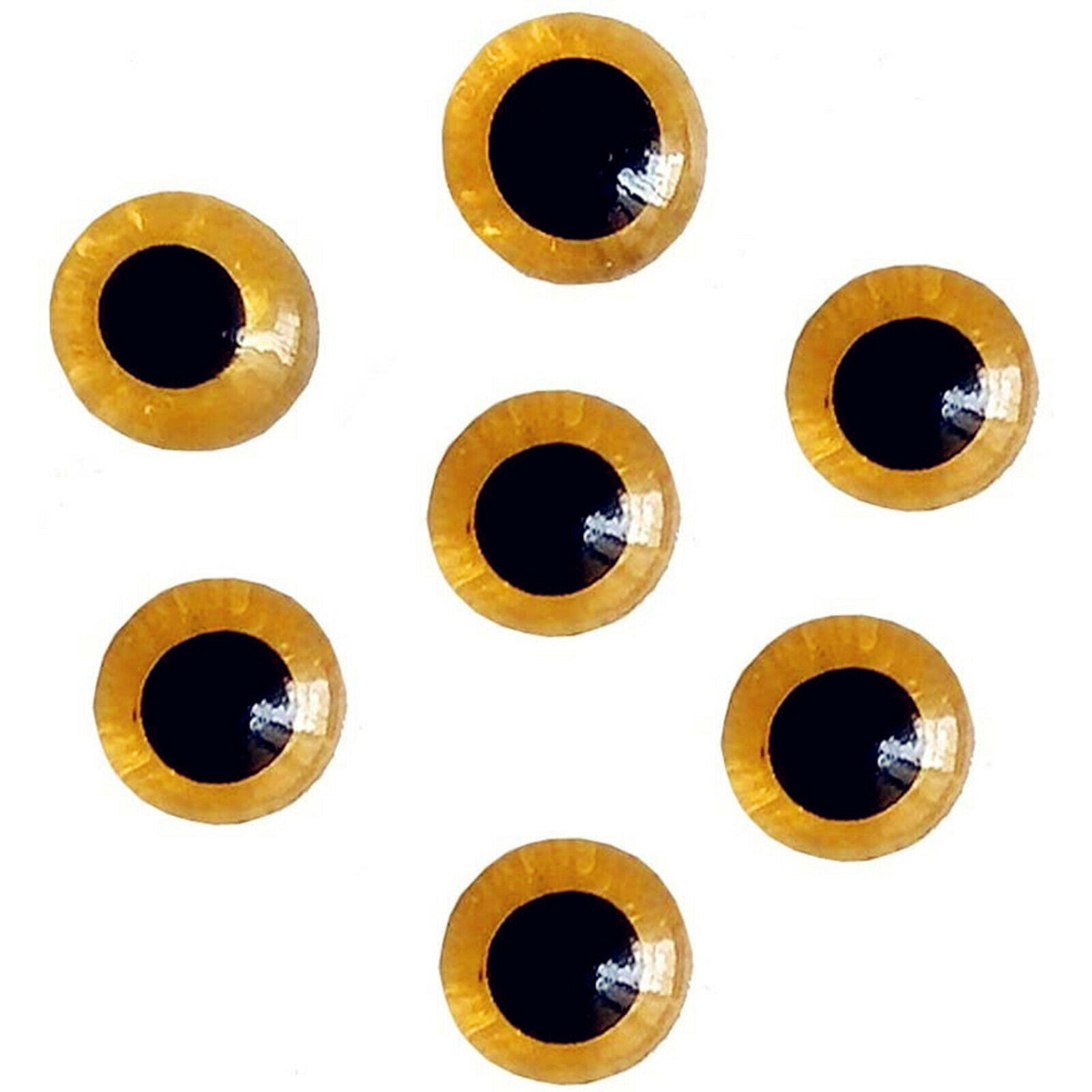 Pack of 100 Mixed Brown Safety Eyes for DIY Animal Toys Crochet Accessories